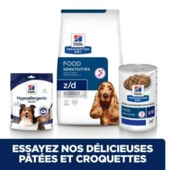 Z/d Food Sensitivities Boîte Pour Chien -Animal De Compagnie canine z d food sensitivities activ biome boite 2