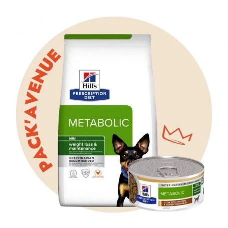 Pack'Avenue Hill's Prescription Diet Metabolic Pour Petit Chien Au Poulet 1 Pack'Avenue Hill's Prescription Diet Metabolic Pour Petit Chien Au Poulet