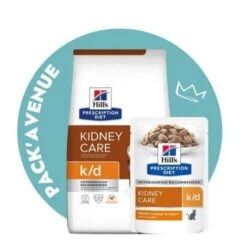 Pack'Avenue Hill's Prescription Diet K/D Kidney Croquettes Pour Chat Au Poulet 3 Kg