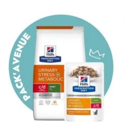 Pack'Avenue Hill's C/d Urinary Stress Multicare+Metabolic Pour Chat 8 Kg