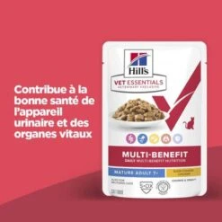 Vet Essentials Chat Multi-Benefit Mature Adulte 7+ Poulet Sachet Repas -Animal De Compagnie vet essentials chat multi benefit matur adulte 7 poulet sachet repas 1