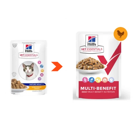 Vet Essentials Feline Mature Adult 7+ Poulet Sachet Repas 1 Vet Essentials Feline Mature Adult 7+ Poulet Sachet Repas
