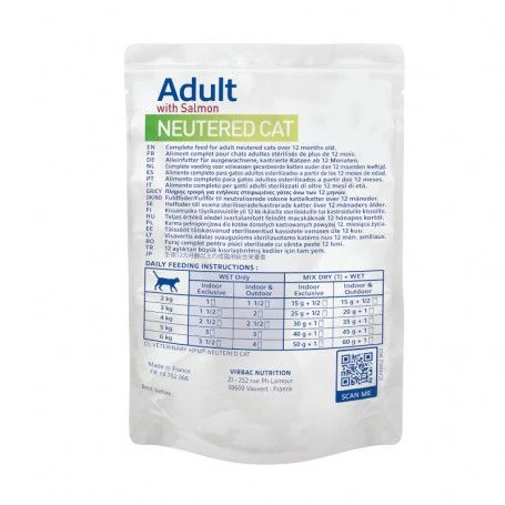 Virbac Veterinary HPM Chat Adult Neutered Saumon Sachets Repas 3 Virbac Veterinary HPM Chat Adult Neutered Saumon Sachets Repas – Image 3